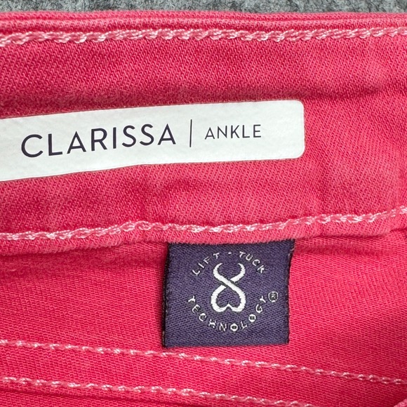 NYDJ Clarissa Ankle Jeans Size 10 Pink Lift Tuck Technology Womens Denim - Picture 7 of 13